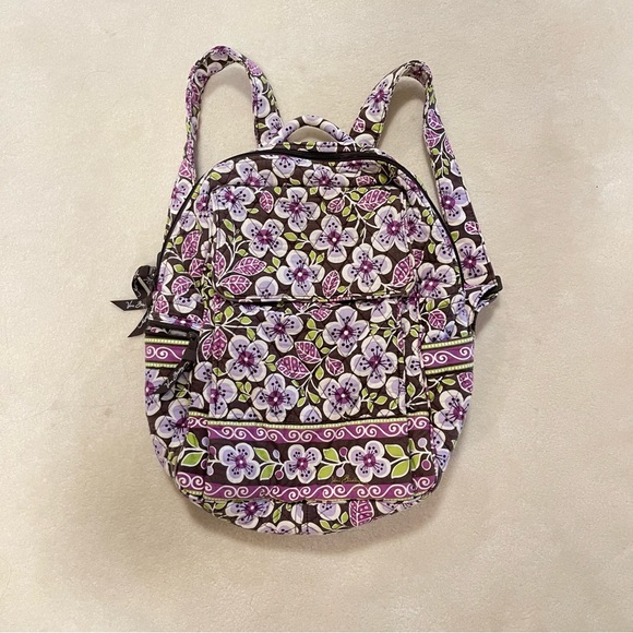 Vera Bradley Purple Flower Backpack - Picture 1 of 7